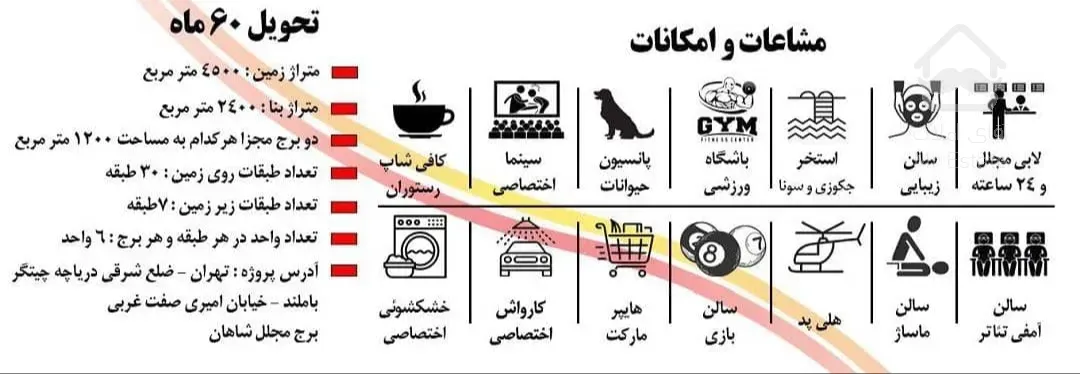 پیش فروش آپارتمان ۱۲۰ متری سوپر لاکچری در چیتگر