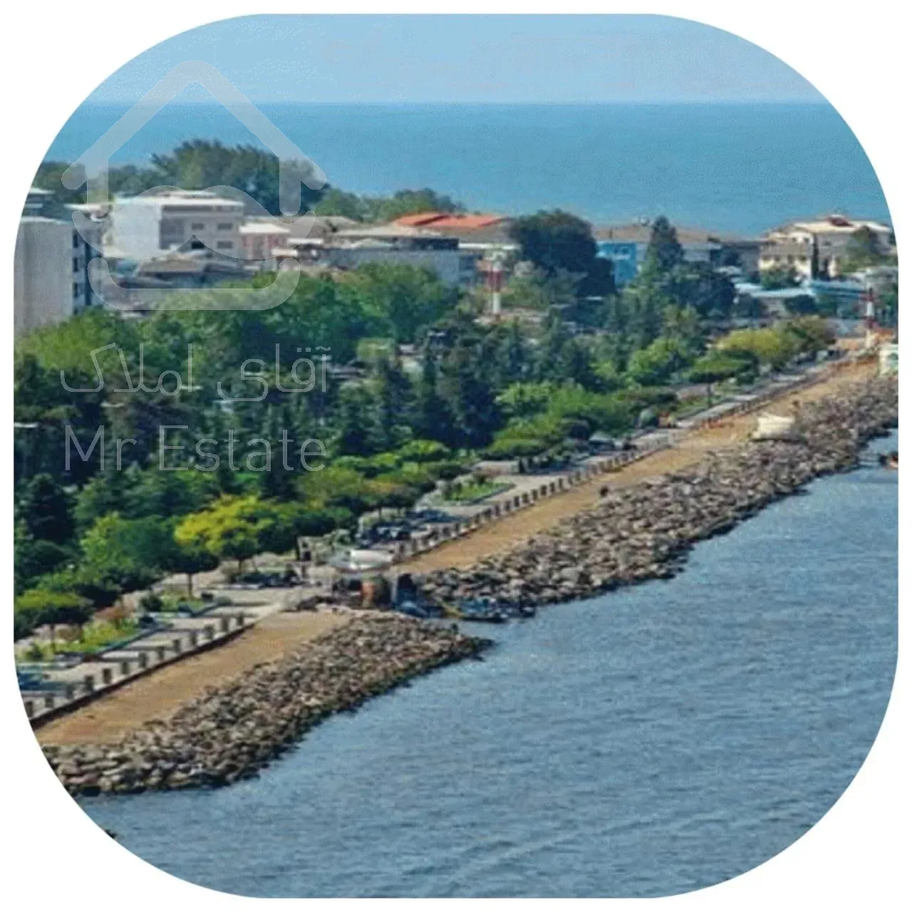 ۳۶۰۰ متر زمین جاده به ساحل با بر ۳۲ متر