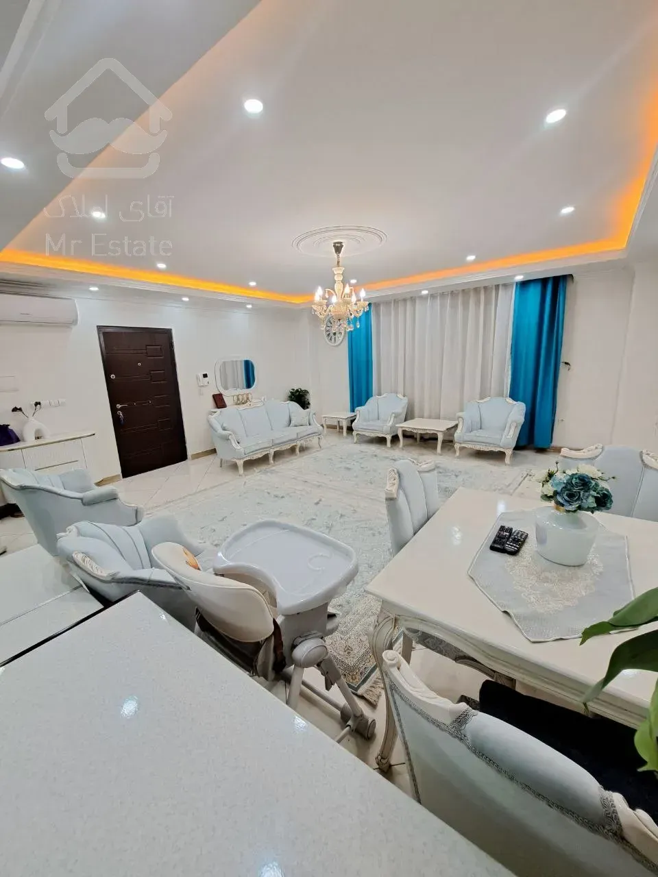 فروش آپارتمان ۹۵متر ۲خواب تزاورتن سالن پرده خور شهرک نفت