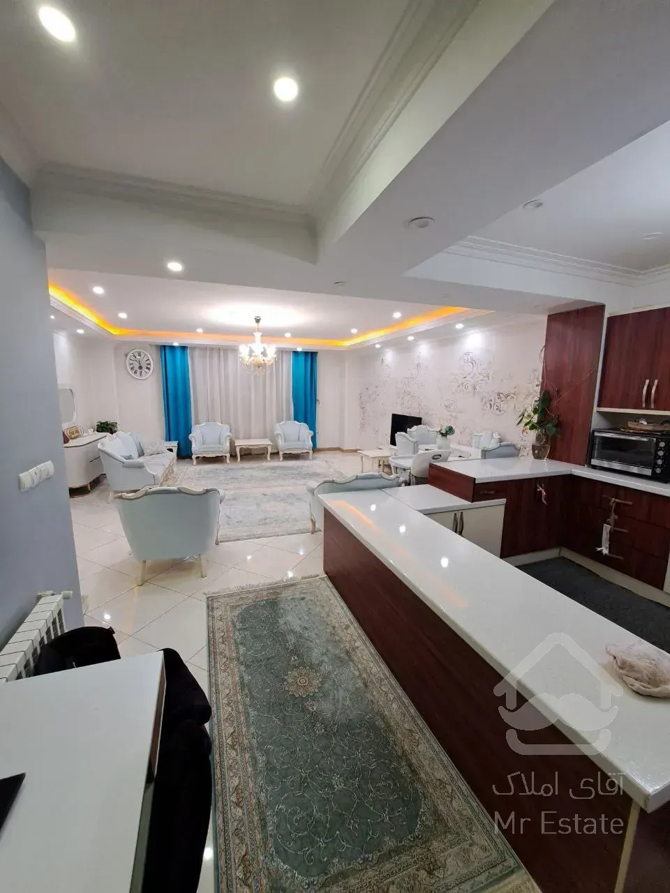 فروش آپارتمان ۹۵متر ۲خواب تزاورتن سالن پرده خور شهرک نفت