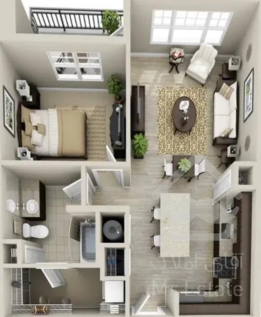 آپارتمان لوکس / خوش نقشه / برج / تهاتر / وام / قرارداد رسمی