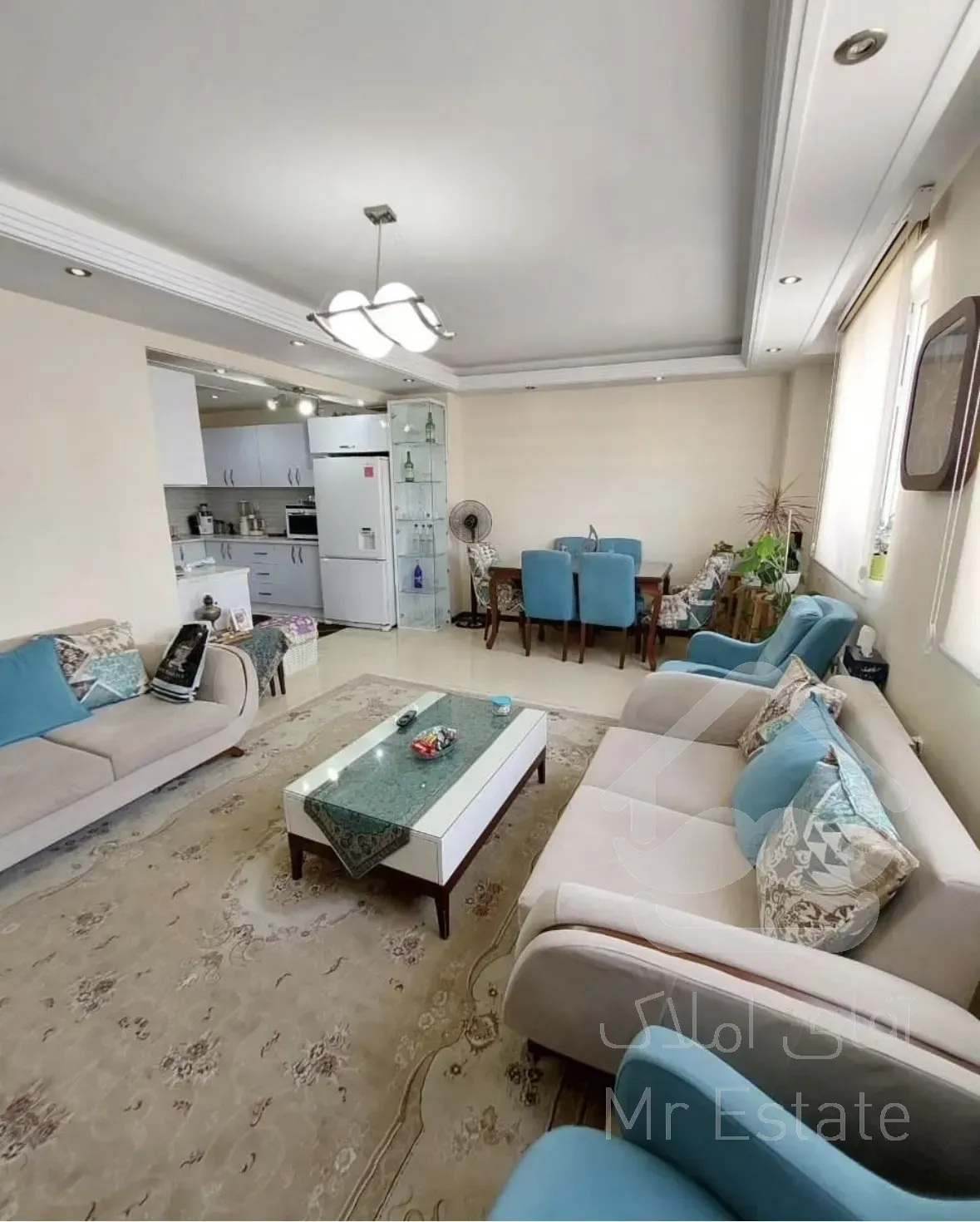 فروش آپارتمان ۶۰ متری یک خوابه نما تراورتن در جنت آباد شمالی