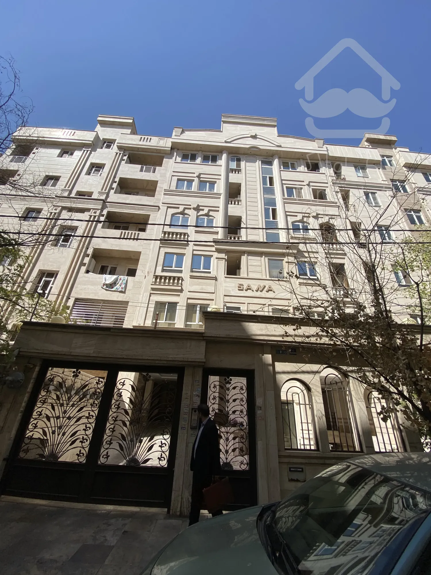 ۸۰متر دوخوابه سالن پرده خور فول دیزاین