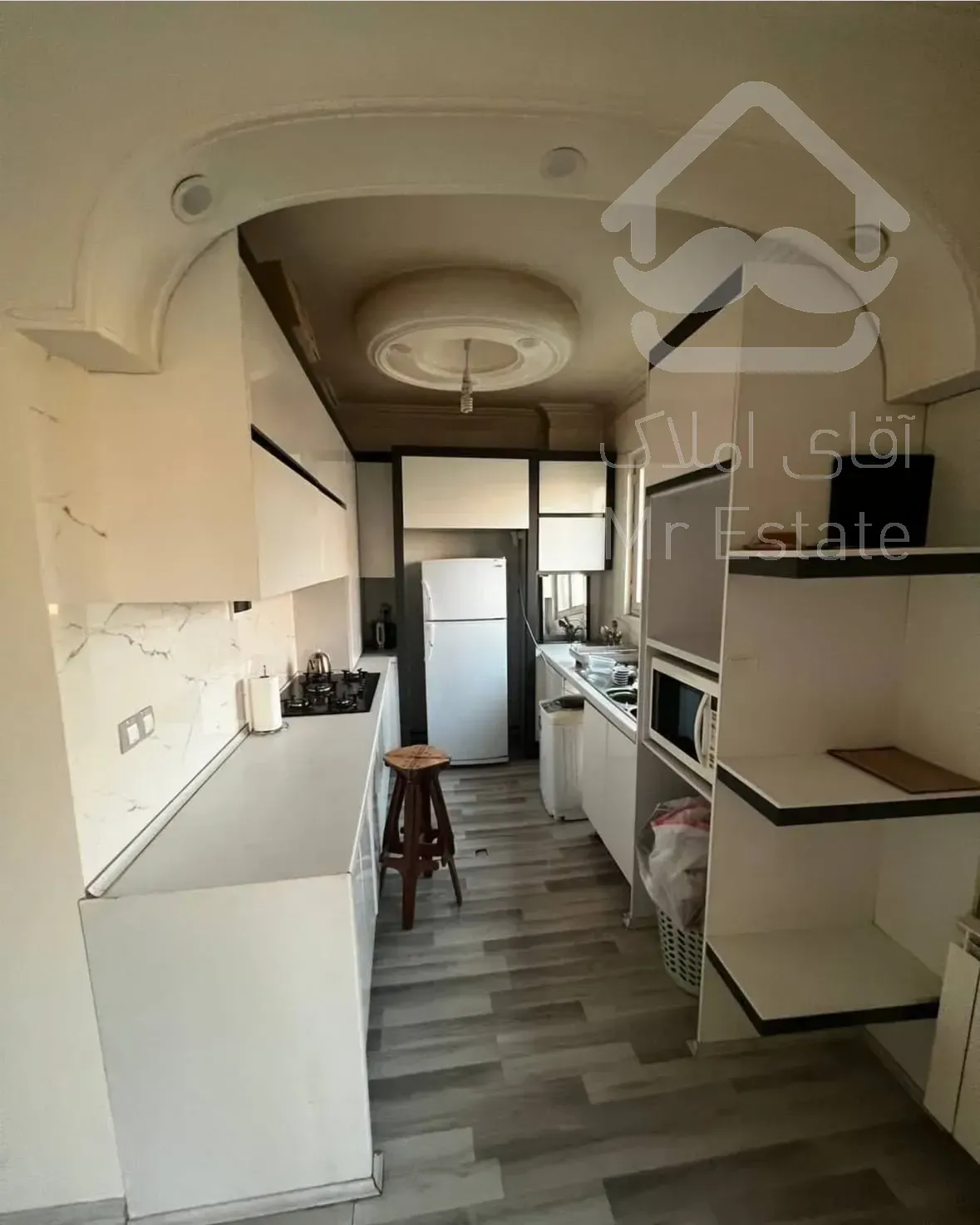 فروش آپارتمان ۵۸ متری یک خوابه فول امکانات نما تراورتن در جنت آباد مرکزی