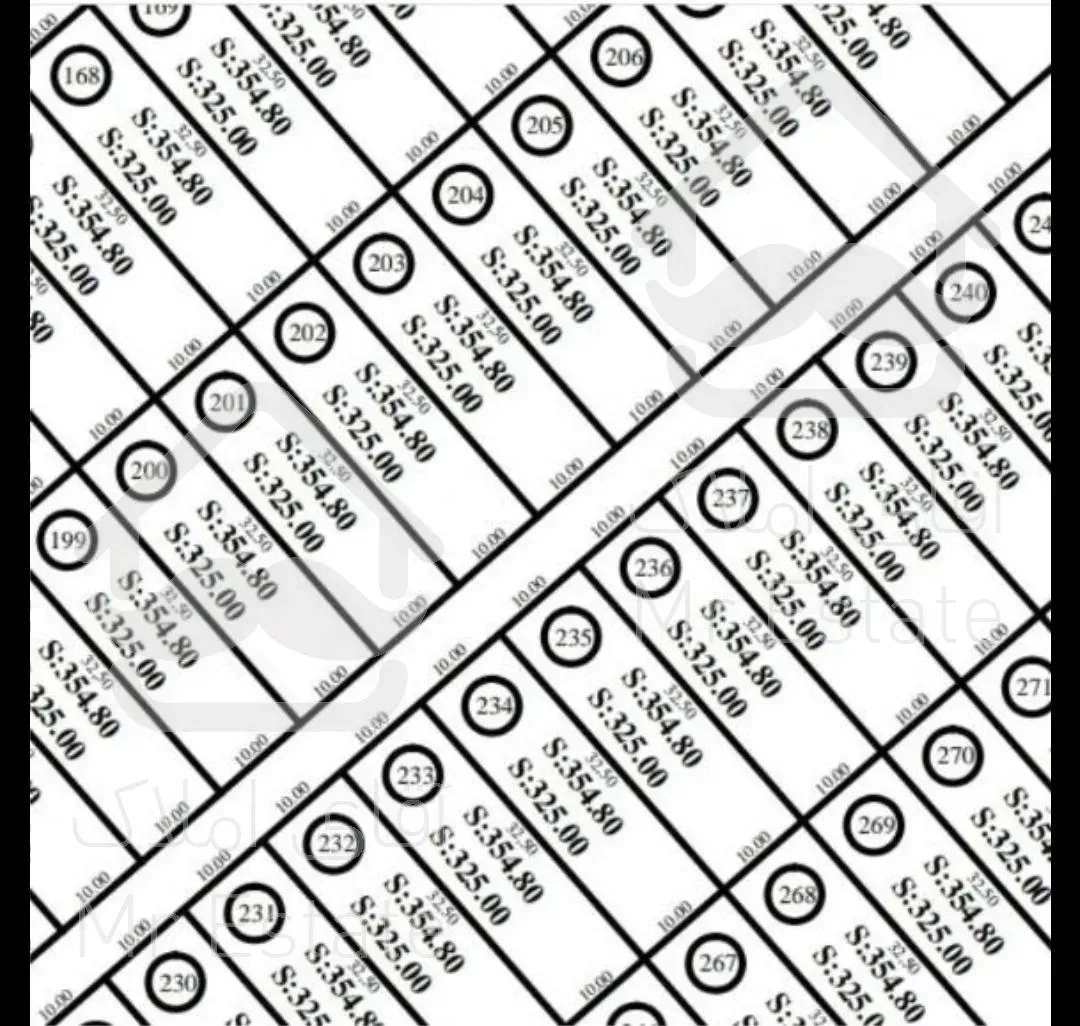 زمین قواره ای 350متری