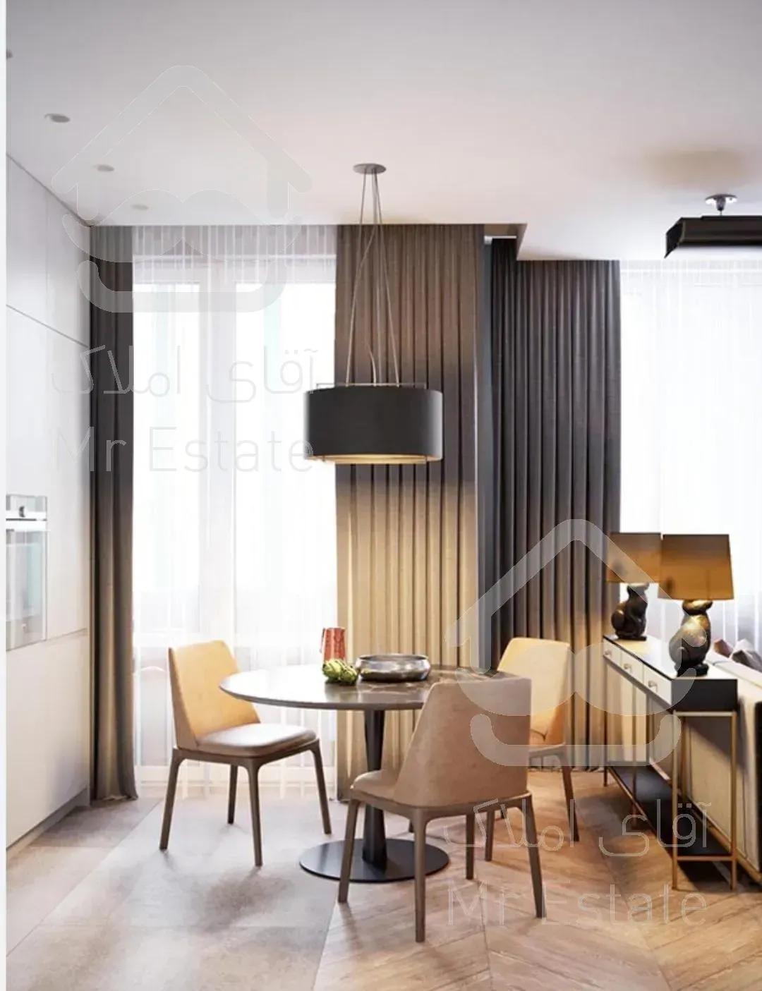 آپارتمان ١۶٣متر٣خواب تکمیل لوکس ویو ابدی باغ