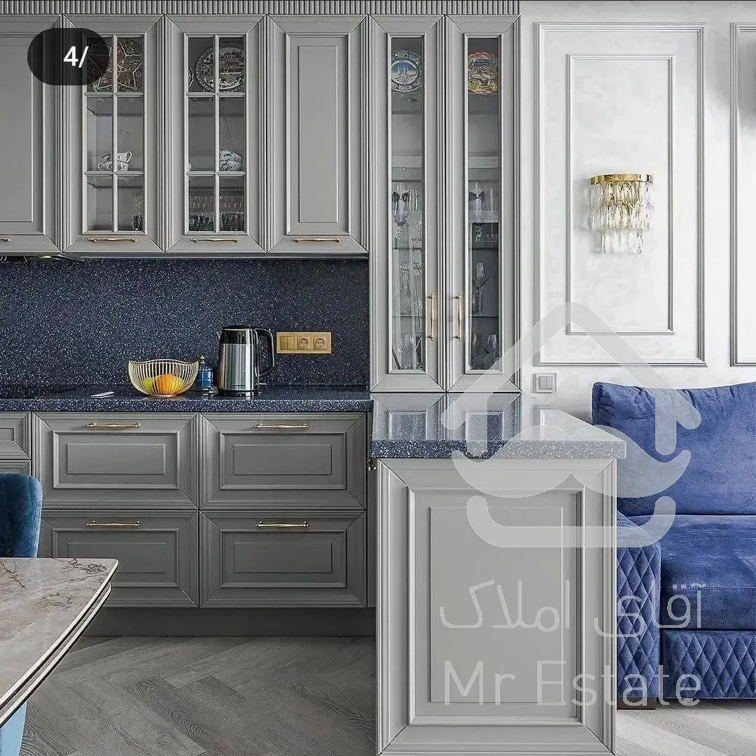 طراحی کابینت آشپزخانه کف تراش