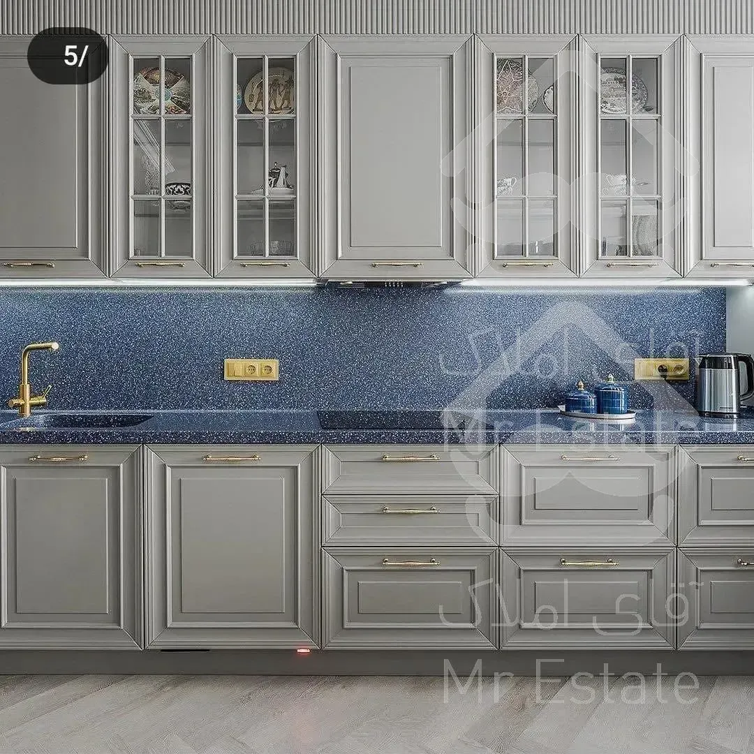 طراحی کابینت آشپزخانه کف تراش