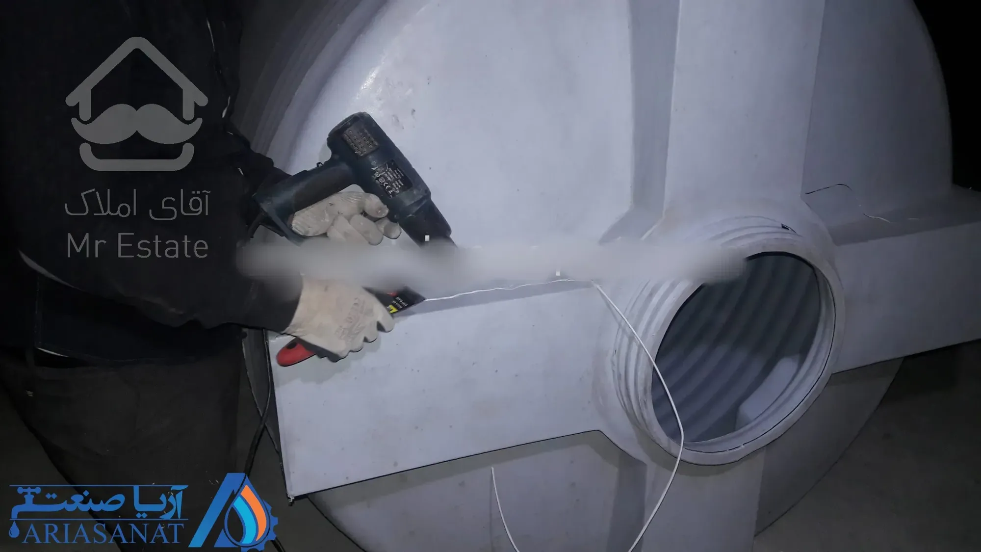 جوشکاری پلی اتیلن جوشکاری پلاستیک تعمیر مخزن منبع آب