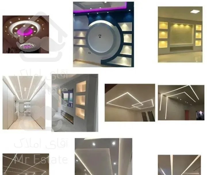 کناف کاری سقف کاذب طرح باکس نورمخفی دیوار کنافکاری