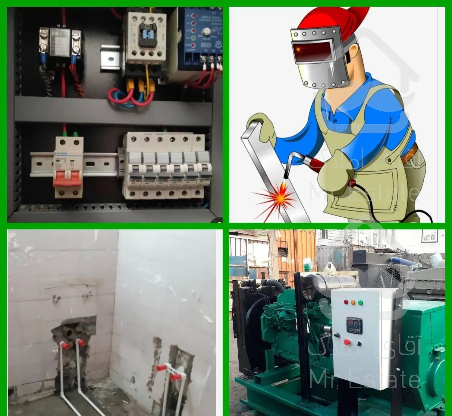 برقکار.تابلو برق.جوشکار سیار.لوله کشی اب. ژنراتور