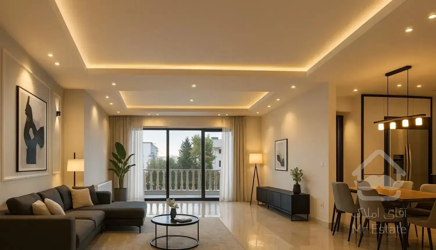 آپارتمان ۱۳۵ متری خوش‌نقشه با تراسِ بزرگ