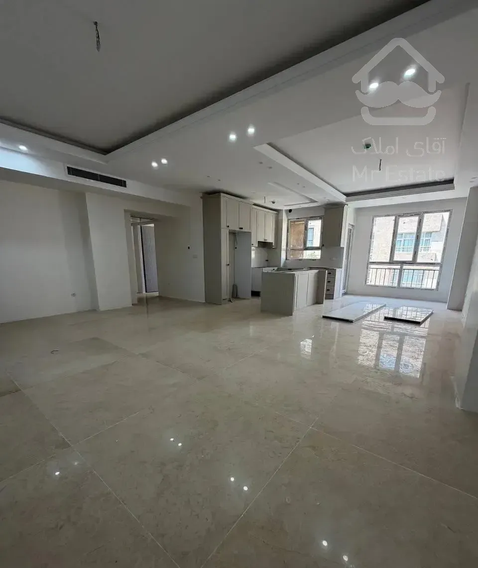 اباذر ۱۰۶متر۲خواب ۹ساله تراورتن سالن پرده خور خطی