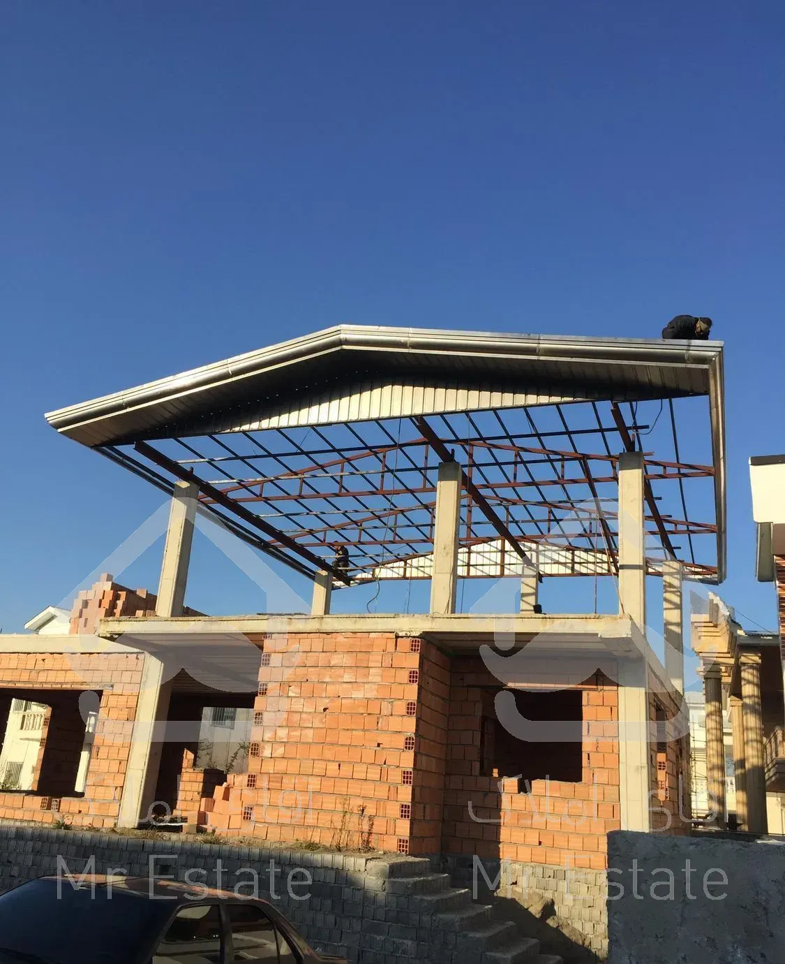 اجرای سقف شیروانی سوله پوشش آردواز سردری