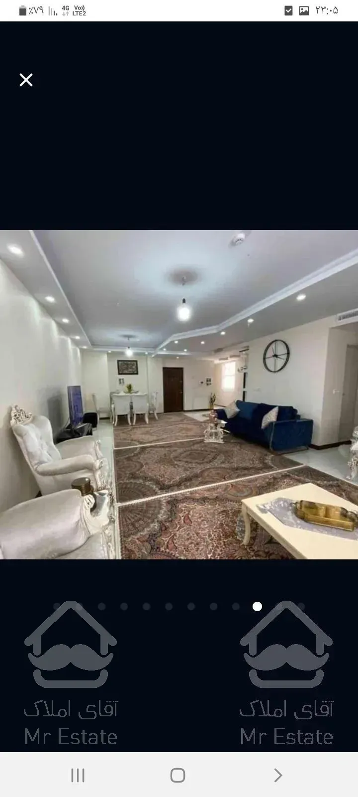 آپارتمان ۱۲۰ متری سه خواب طبقه پنجم