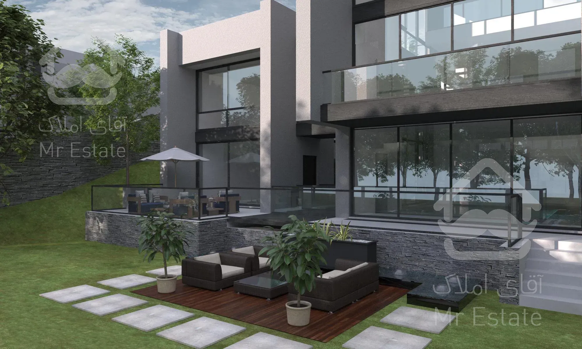 ویلا 940 متری مدرن و رویایی در دماوند چشم انداز بی نظیر و مشرف به رودخانه تارود