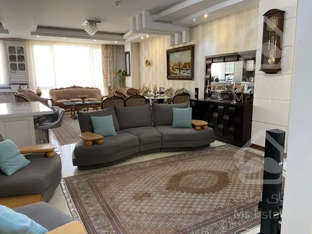 ۱۲۶ متر ۳خوابه ، تکواحدی ، فول امکانات ، جنت آباد جنوبی ، یکساله ، سالن پرده خور