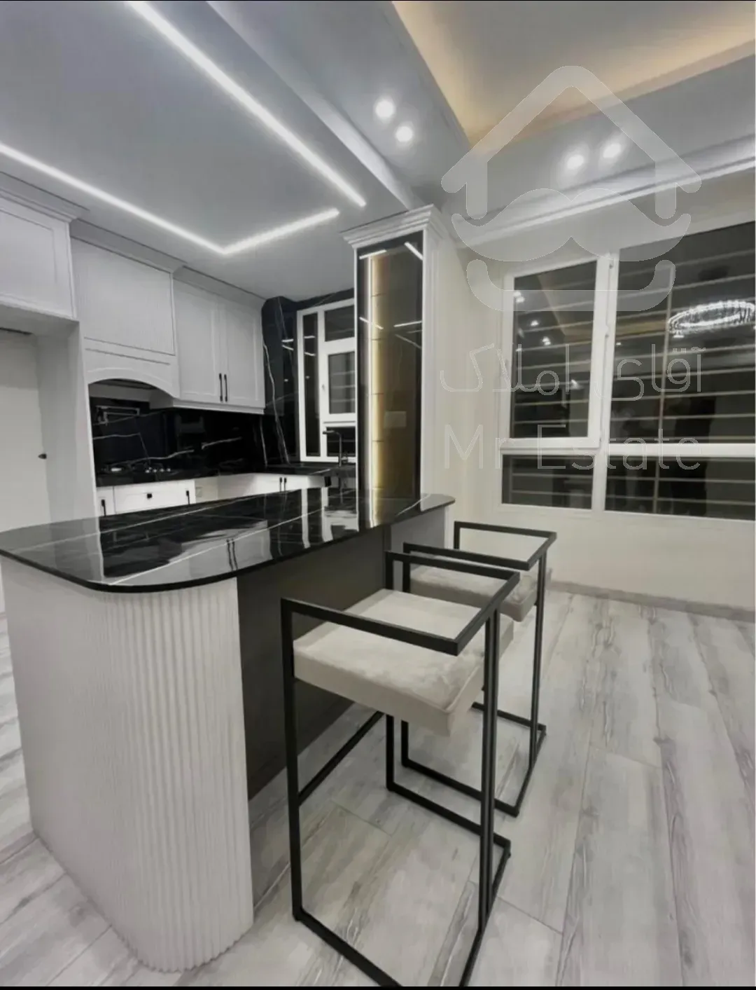 فروش آپارتمان ۸۰متری ۲خواب سالن پرده خور در باغ فیض