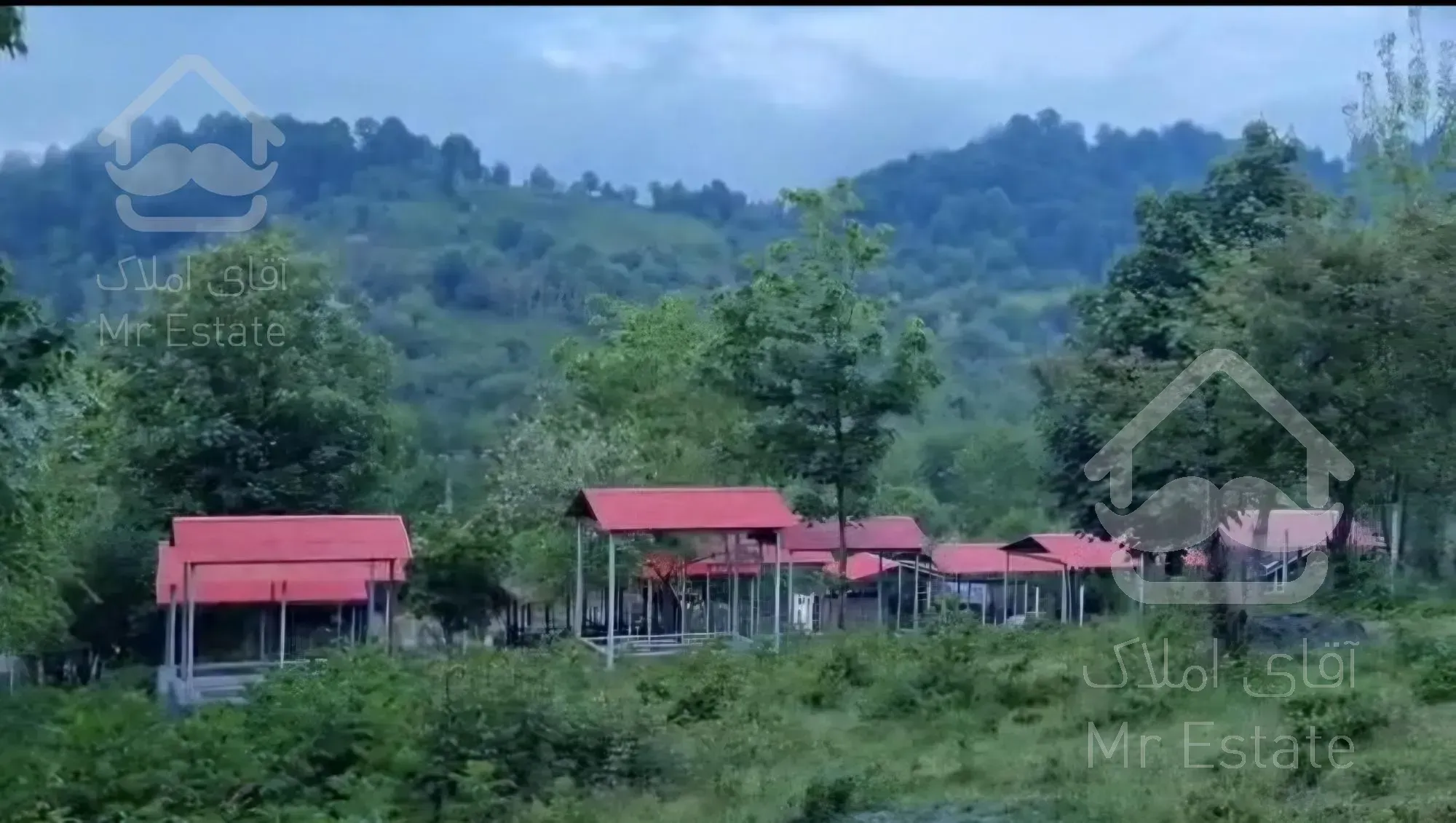 ۶هزار متر زمین ویلای سنتی چند الاچیق شیشه ای سندتک برگ ویو جنگل ورودخونه بر اصلی خیابان