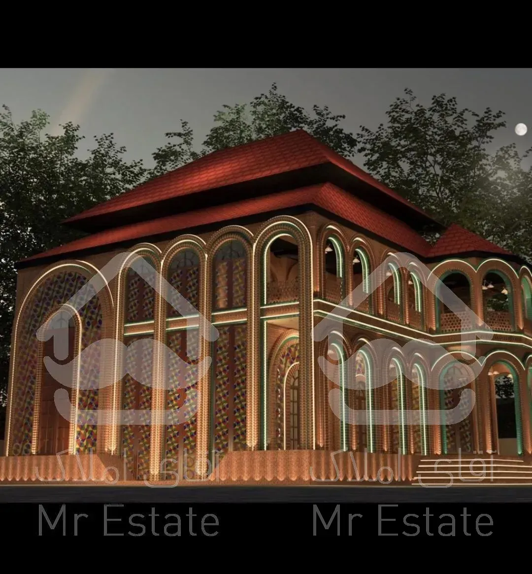 لاهیجان ۱۱۰۰ متر زمین ۷۵۰ متر ویلای تریبلکس نیمه ساخت ویو۳۶۰ دوکله مدارک کامل