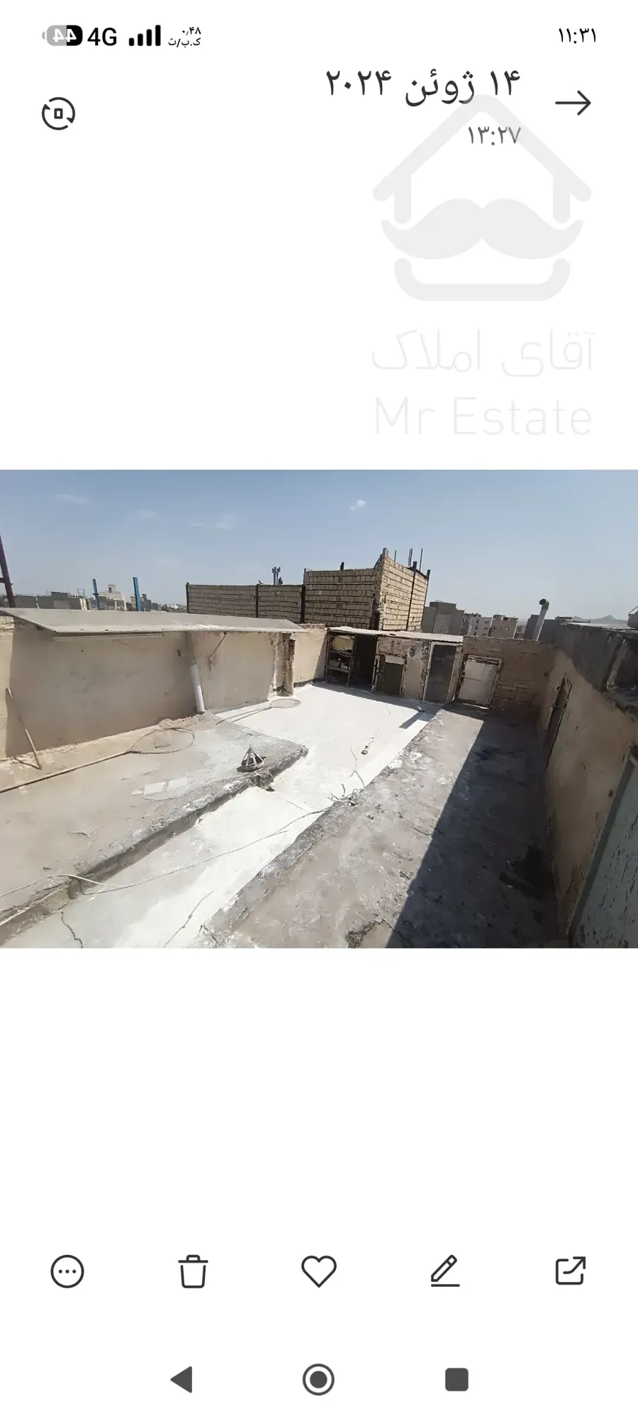 آپارتمان 58نزدیک به حرم پشت بام اختصاصی