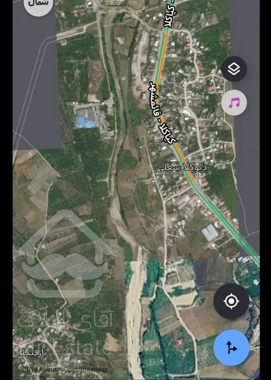 زمین کشاورزی قابل تفکیک به قطعات ۱۰۰ میلیونی