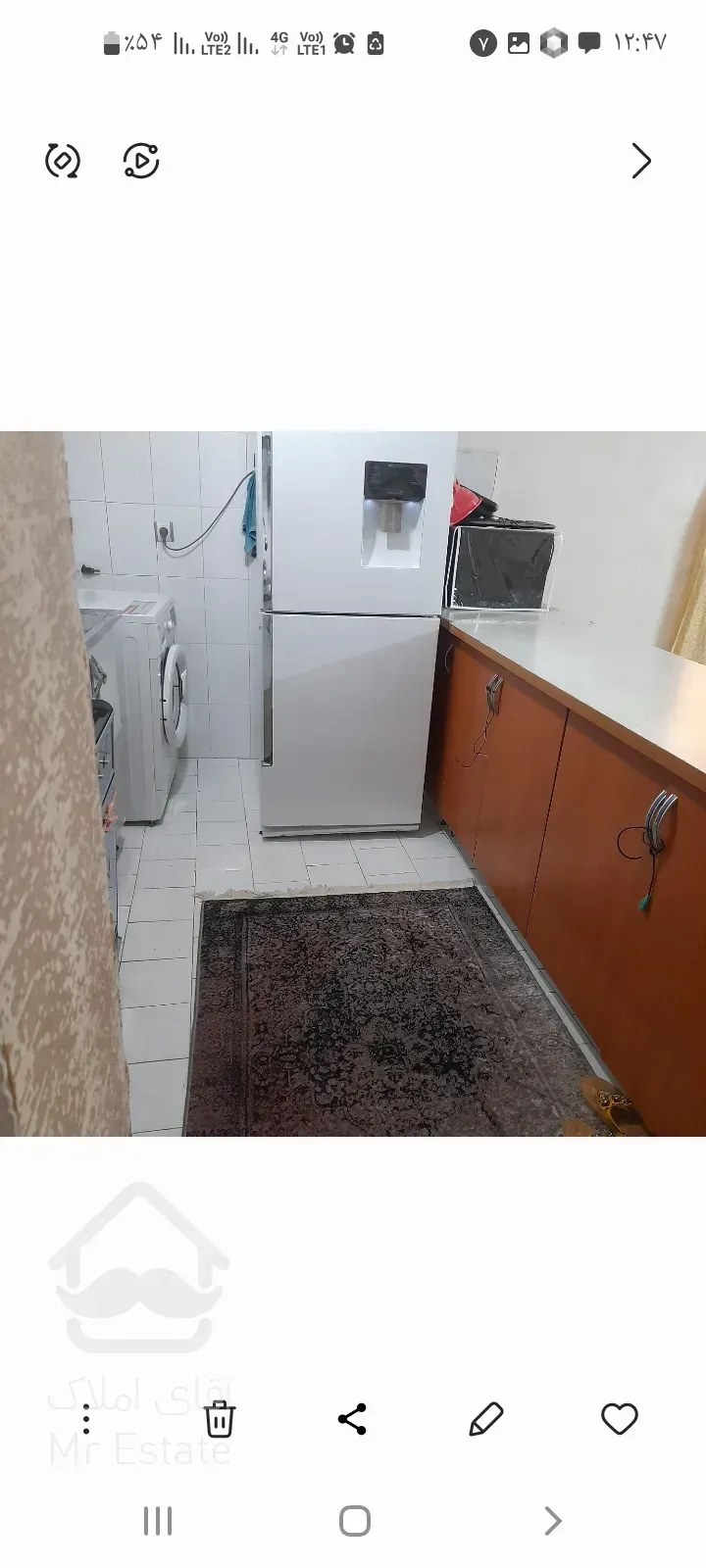 آپارتمان ۶۴ متری تمیز آسانسور پارکینگ انباری