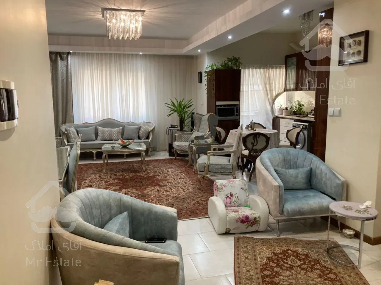 ۷۷متر۲خواب/فردوس شرق/لوکیشن عالی/بدون ضعف نورونقشه/سالن پرده خور