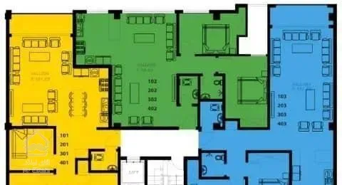 آپارتمان۱۰۵متری،ورودی بهارستان،نزدیک مترو