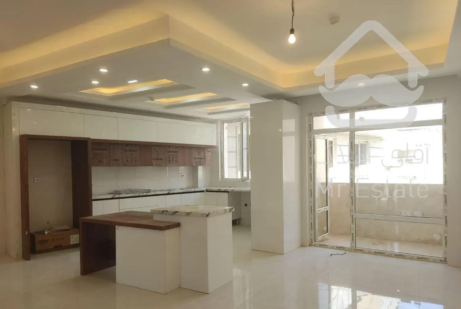 شریعتی // 105 متر // نوساز کلید نخورده پرده خور