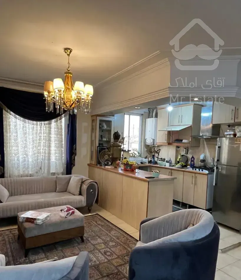 ۶۰متری جنت آباد مرکزی فول امکانات سالن پرده خور