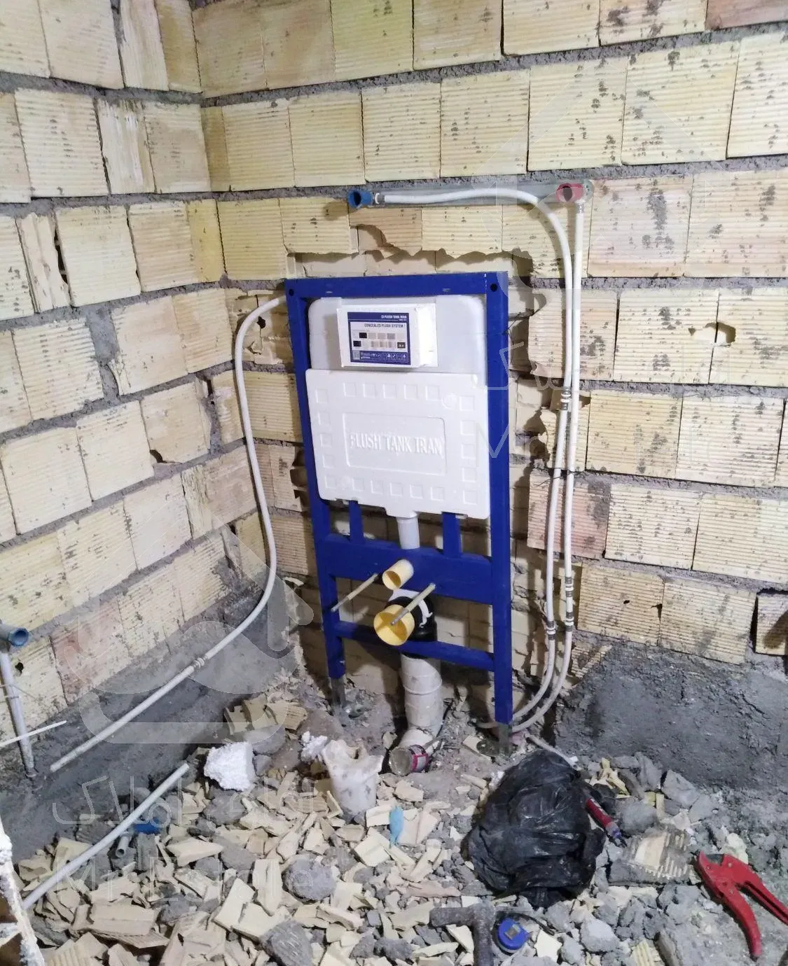 لوله‌ کشی آب فاضلاب پکیج نصب شیرآلات توکار والهنگ