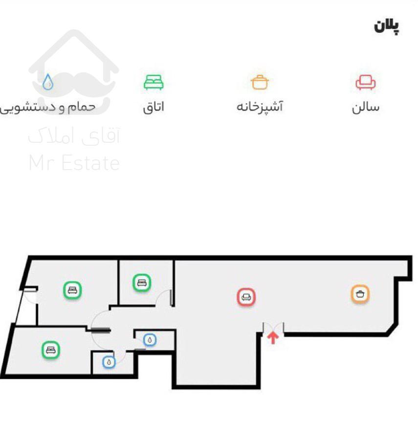 ۱۱۵ متری ۳ خواب فول امکانات تمدید چندین ساله