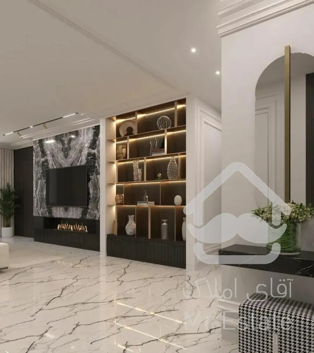 برج ۲۱۰ متری اعیانی قیطریه /مشاعات آبی/سالن تماما پنجره/ویو ابدی