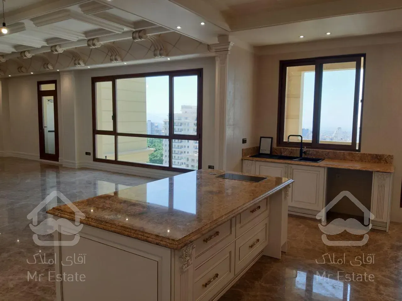 رهن و اجاره آپارتمان ۲۲۰ متری ۳ خوابه اقدسیه