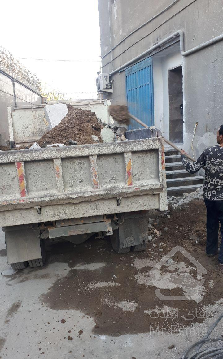 حمل نخاله و خاک توسط بابکت خاور کامیون تهیه مصالح