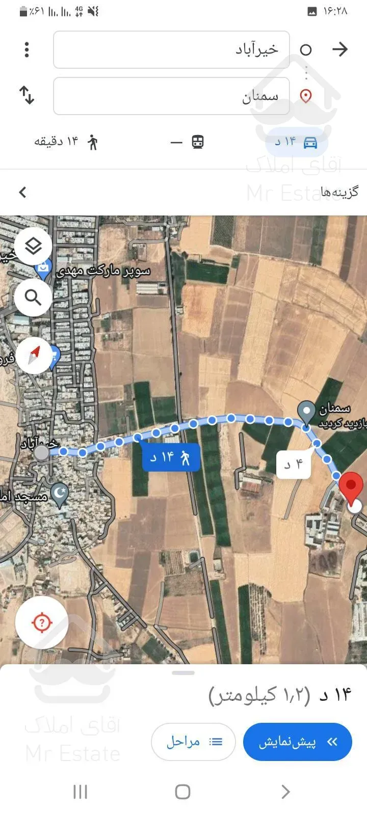 زمین کشاورزی ۲.۸۳۰ در خیراباد