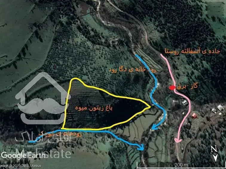 *فروش باغ 10000متردر کنار رود  روستا * شمال گیلان با چشم انداز عالی*