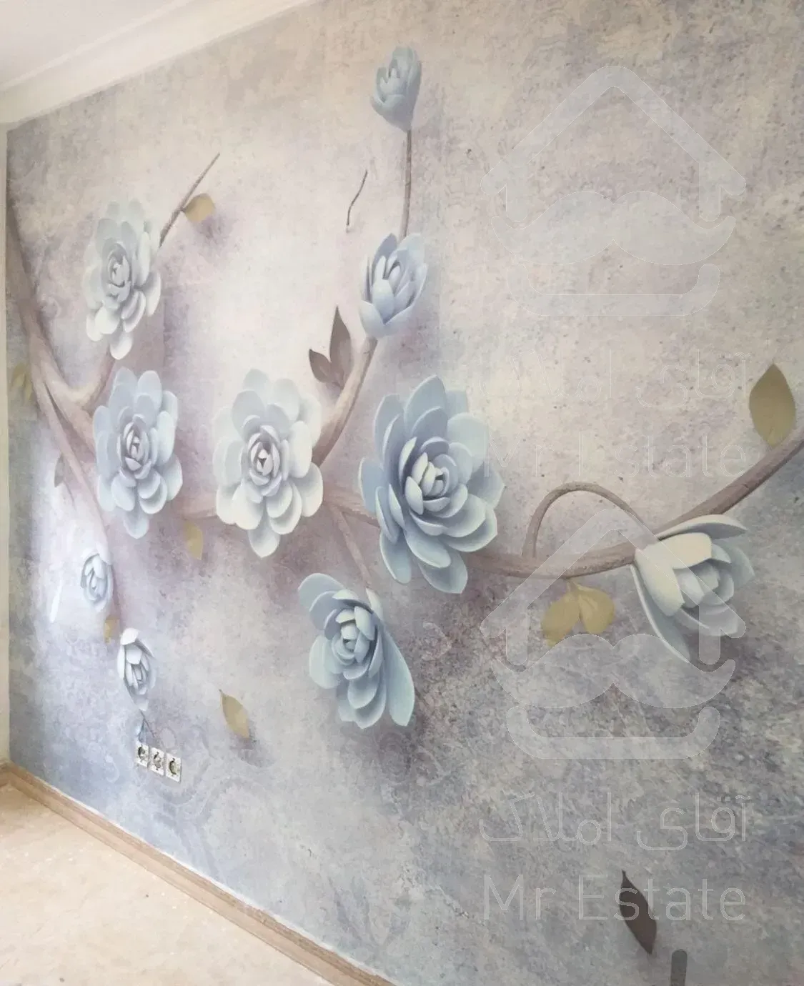 نصب کاغذ دیواری کفپوش پی وی سی