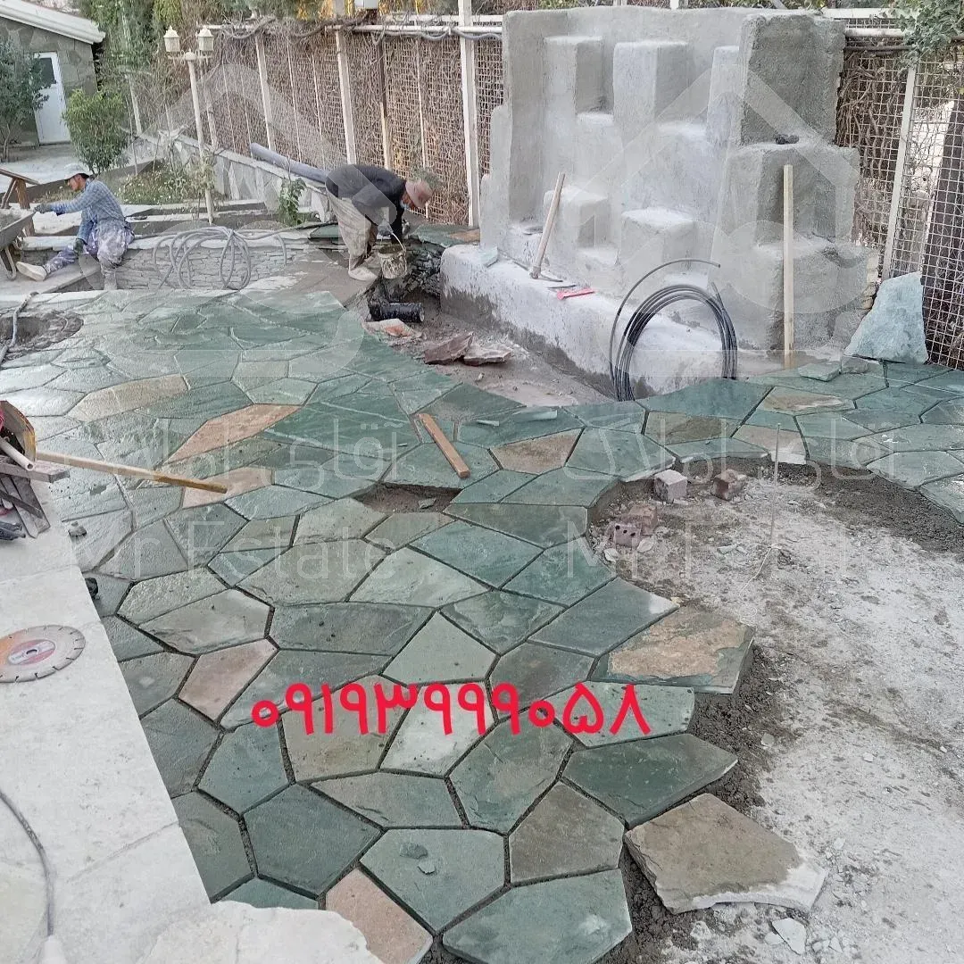 اجرای سنگ لاشه سنگ مالون سنگ ورقه ای سنگ نما رشیدی در تهران دماوند