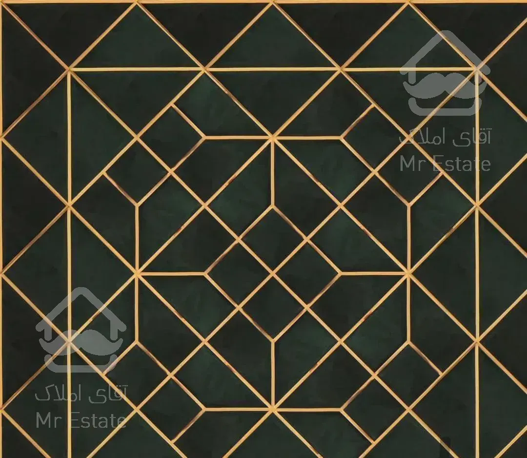 دیوار پوش مخمری کفپوش آیینه دکراتیو مابین کابینت