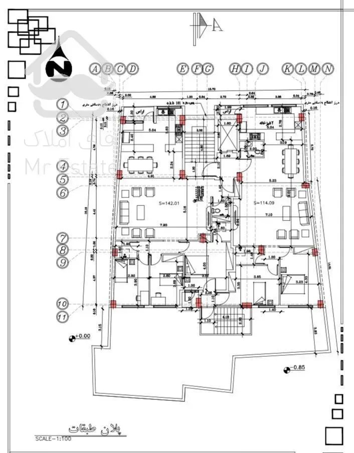 زعفرانیه  ۱۱۵ متر ۲خوابه