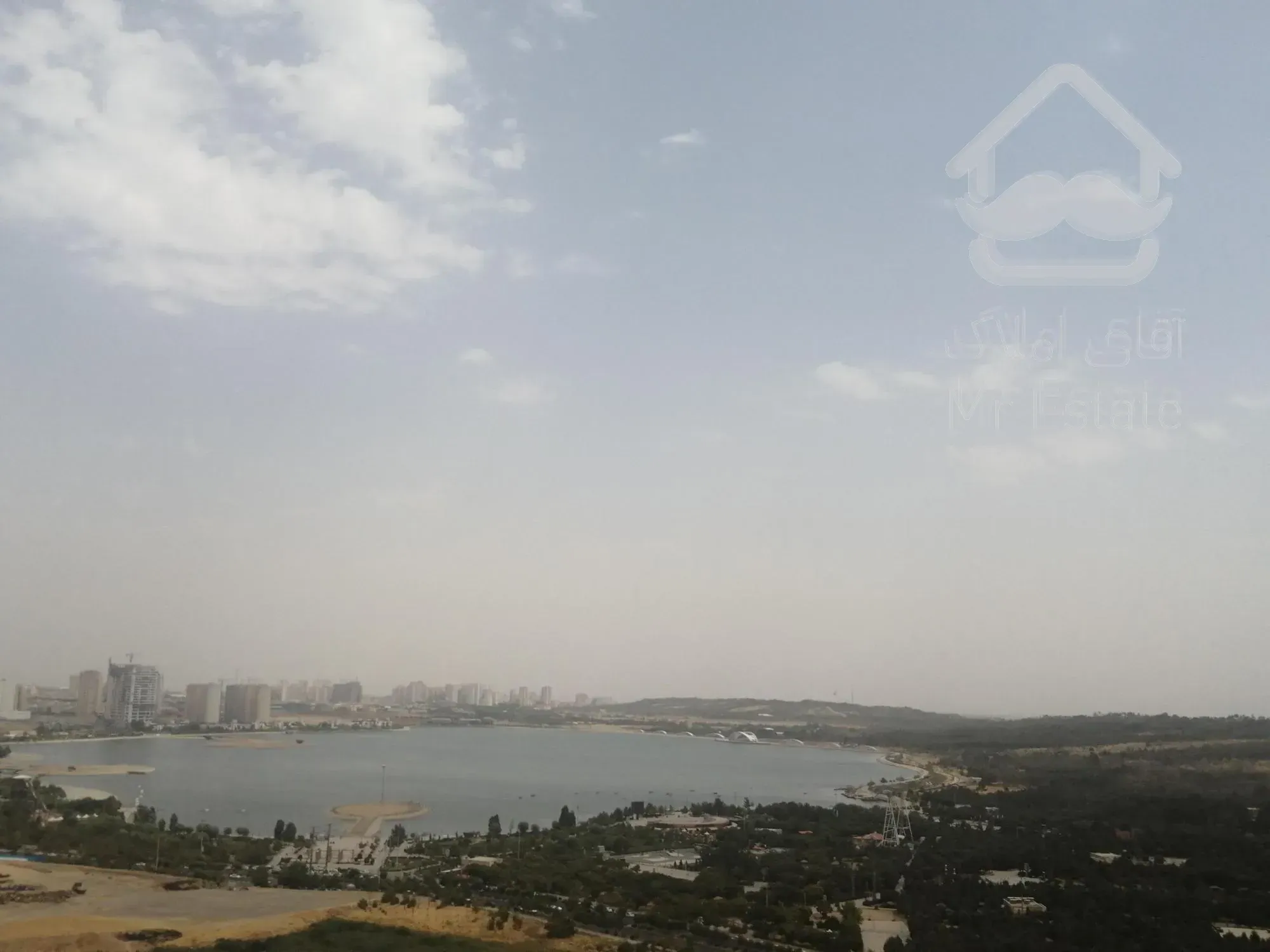 140 متر 2خواب خوش نقشه پانوراما دریاچه چیتگر