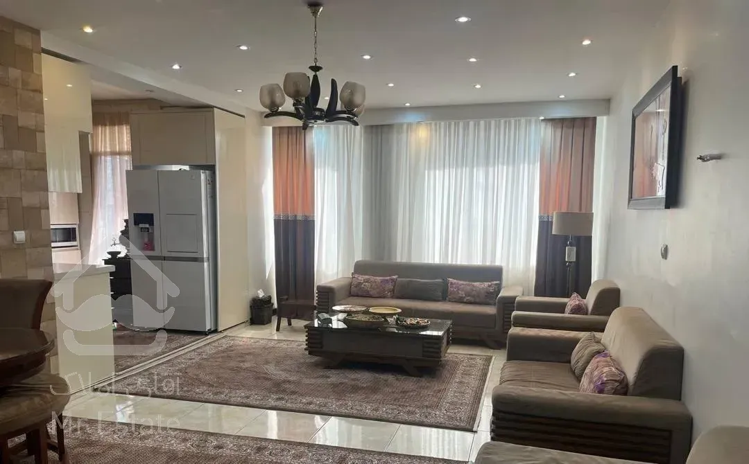 ۷۵متر/فول امکانات/سالن پرده خور/آماده سکونت/جی