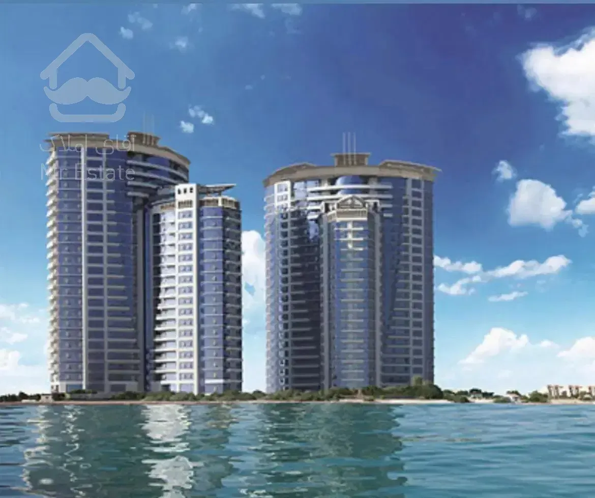 برج دوقلو ۹۵ متر دوخواب دید فول دریا طبقات بالا