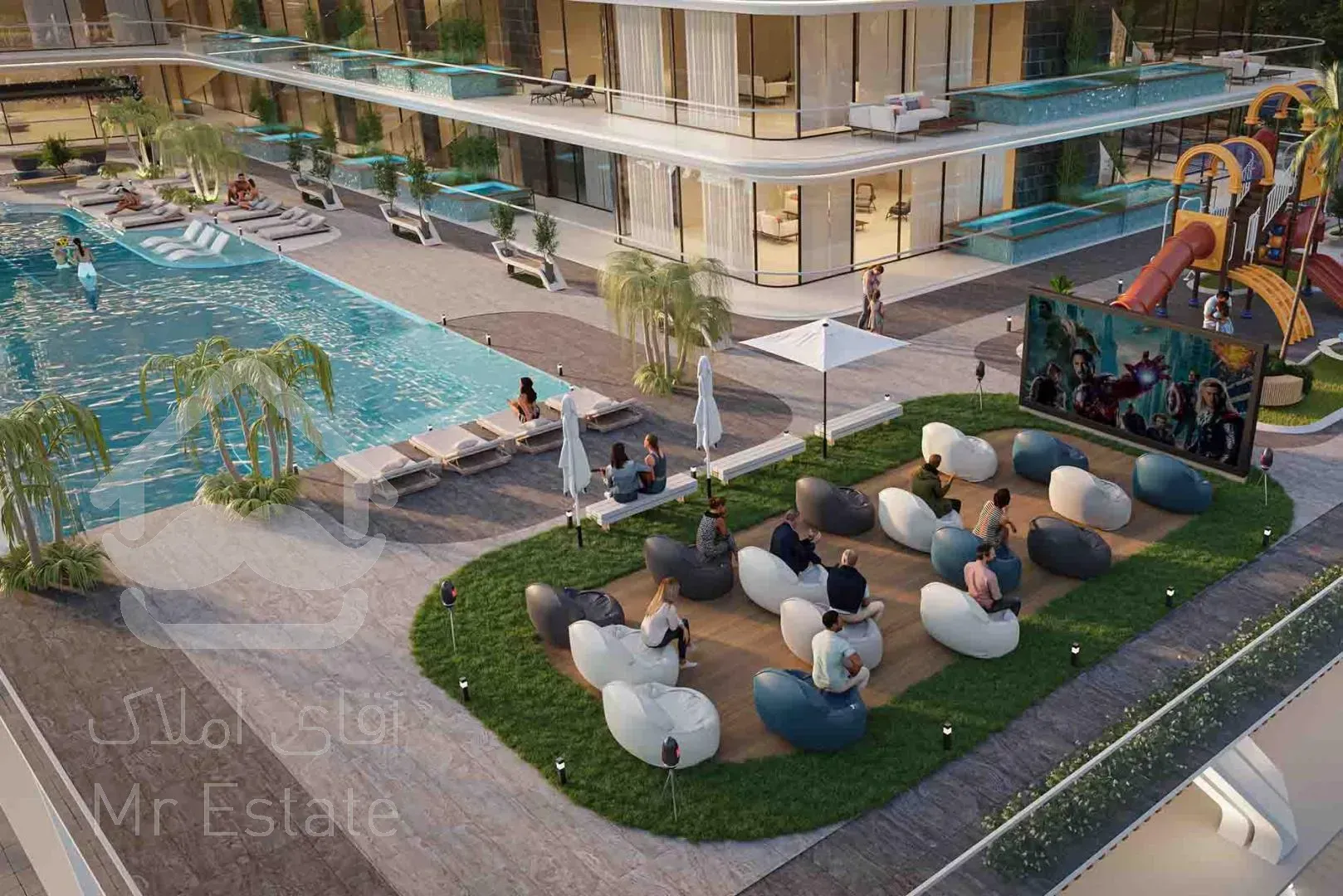 پیش فروش آپارتمان 2 خوابه با استخر اختصاصی در دبی