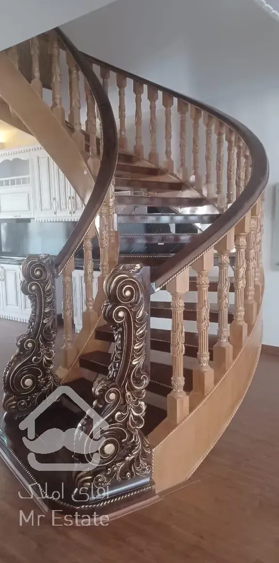 نرده چوبی باکس پله کف پله چوبی