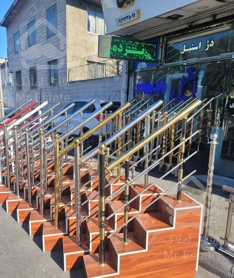 نرده حفاظ استیل پله پیچ نردبان استخر