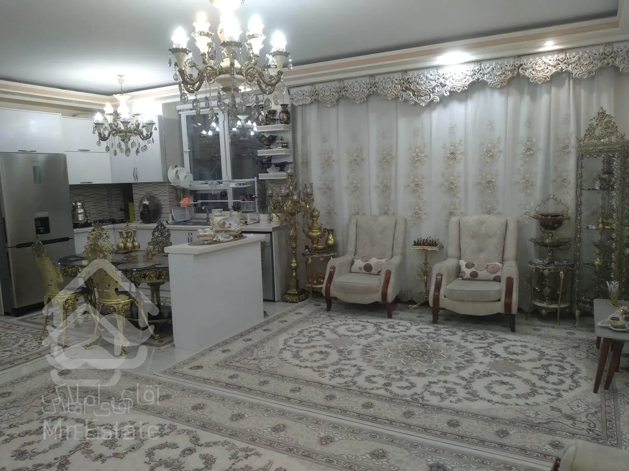 ۸۸متر/۲خواب/سالن پرده خور