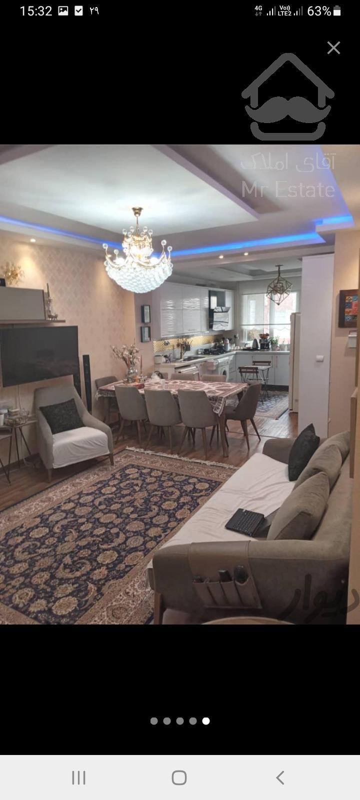 فروش آپارتمان ۸۸ متری در شهران جنوبی فول دو خواب سالن پرده خور